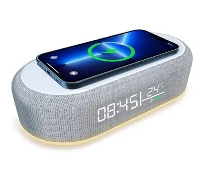 시계 판촉물 고객 반응 분석하는 데이터 활용법 5 엑스트라 고속 무선충전 겸용 무드등탁상시계