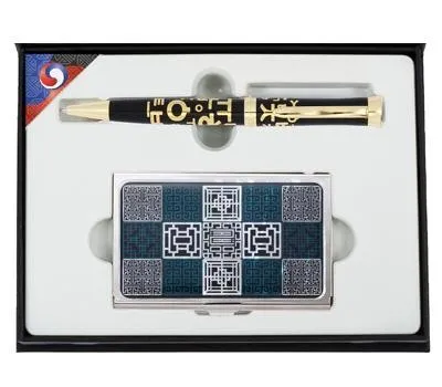 명품자개 판촉물 단일 패턴 vs 조합 패턴 선택 가이드 3 한글볼펜과 창살문그린자개명함