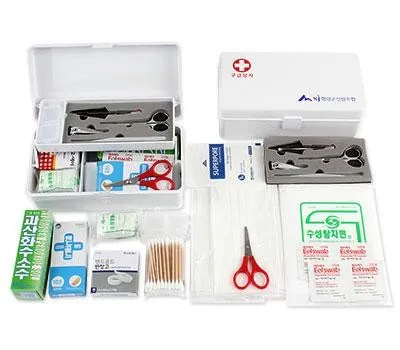 구로구판촉물 납기 지연 걱정 끝! 해결 방법은? 4 하모니 구급함 중 기구종합세트 15호 B형
