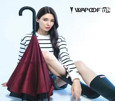 우산 판촉물 국내산 원료 100% 사용 4 정품 거꾸로 우산 - 와푸 DN