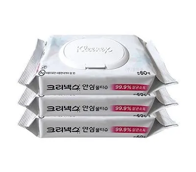 물티슈 판촉물 입소문 난 인기 아이템 2 크리넥스 안심 물티슈 캡형 60매