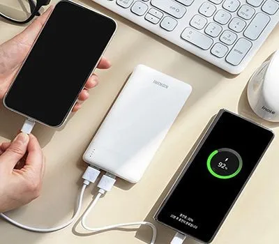 대전판촉물 재주문률 1위 업체는 어디? 3 코끼리 듀얼 슬림팩 10000mAh 보조배터리