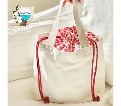 에코백 판촉물 대량 주문 최적의 선택 4 카모 캔버스 체크 버킷백