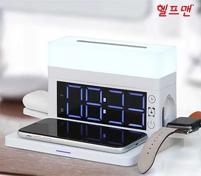 군산판촉물 제작, 어떤 디자인이 가장 효과적일까요? 4 헬프맨 무드조명 시계고속무선충전기 15W