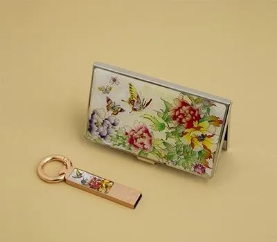 김해판촉물 맞춤 제작 프로세스 완벽 가이드 2 나빌레라 LED 자개스틱USB명함세트-전통문양