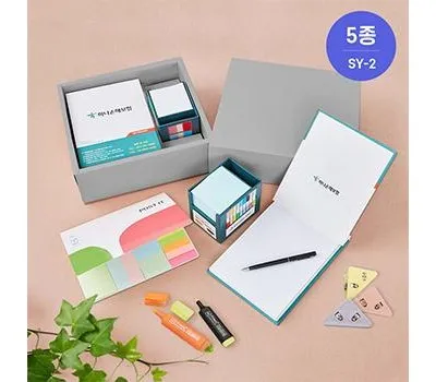 광진구판촉물 대량 주문 특화 업체 BEST 3 SY-2 웰컴키트 사무문구세트 메모함 하드