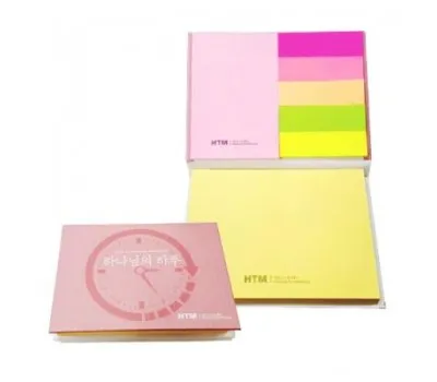 포스트잇 판촉물 개업 선물로 딱! 3 2단하드커버 점착메모지