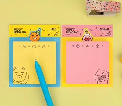 포스트잇 답례품 견적 비교 시 고려해야 할 핵심 요소 3 카카오프렌즈 해피모먼트 정사각 점착 메모지